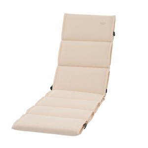 Ecrufarbene Siena Garden Relaxauflage Stella, 160x48x6 cm, für optimalen Sitzkomfort.