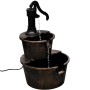 Kaskadenbrunnen im Vintage-Design mit Handwasserpumpe für den Innenbereich.