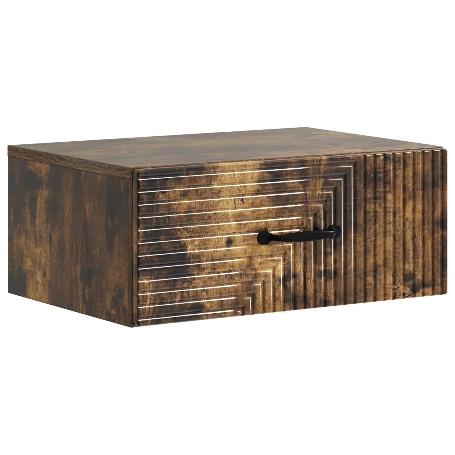 vidaXL Wandmontierter Nachttisch Geräucherte Eiche 49 x 34,5 x 20 cm 898625