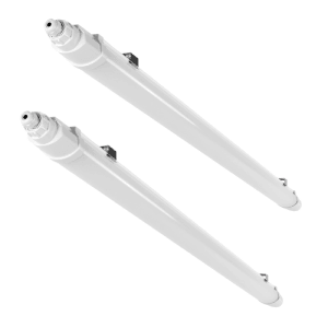 2er-Set LUXULA LED Feuchtraumleuchten, 120cm, 36W, neutralweißes Licht.
