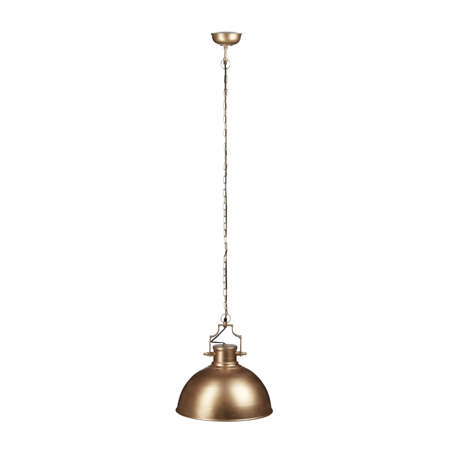 Relaxdays Hängelampe Eisen Gold Einflammig Handbemalt 155 cm x 40,5 cm x 40,5 cm 2,4 kg