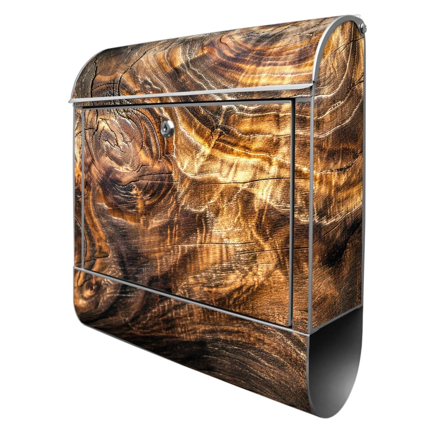 Banjado Design Briefkasten Silber Pulverbeschichtet 39x47x14cm 2 Schlüssel günstig online kaufen