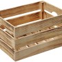 Geflammte Kesper Holzkiste aus Kiefernholz, 23x30x40 cm, 27 Liter, offene Aufbewahrungsbox.
