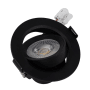 Schwenkbarer, dimmbarer LUXULA LED Einbauspot, 7W, 600lm, in Schwarz. Farbtemperatur wählbar.