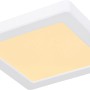 Weiße, quadratische LED-Deckenleuchte Lasse, 1-flammig, mit einstellbaren Weißtönen für Wohnräume.