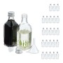 Relaxdays Miniflaschen Glas Transparent Auslaufsicher 25er Pack 50 ml 10 cm x 3,5 cm x 3,5 cm