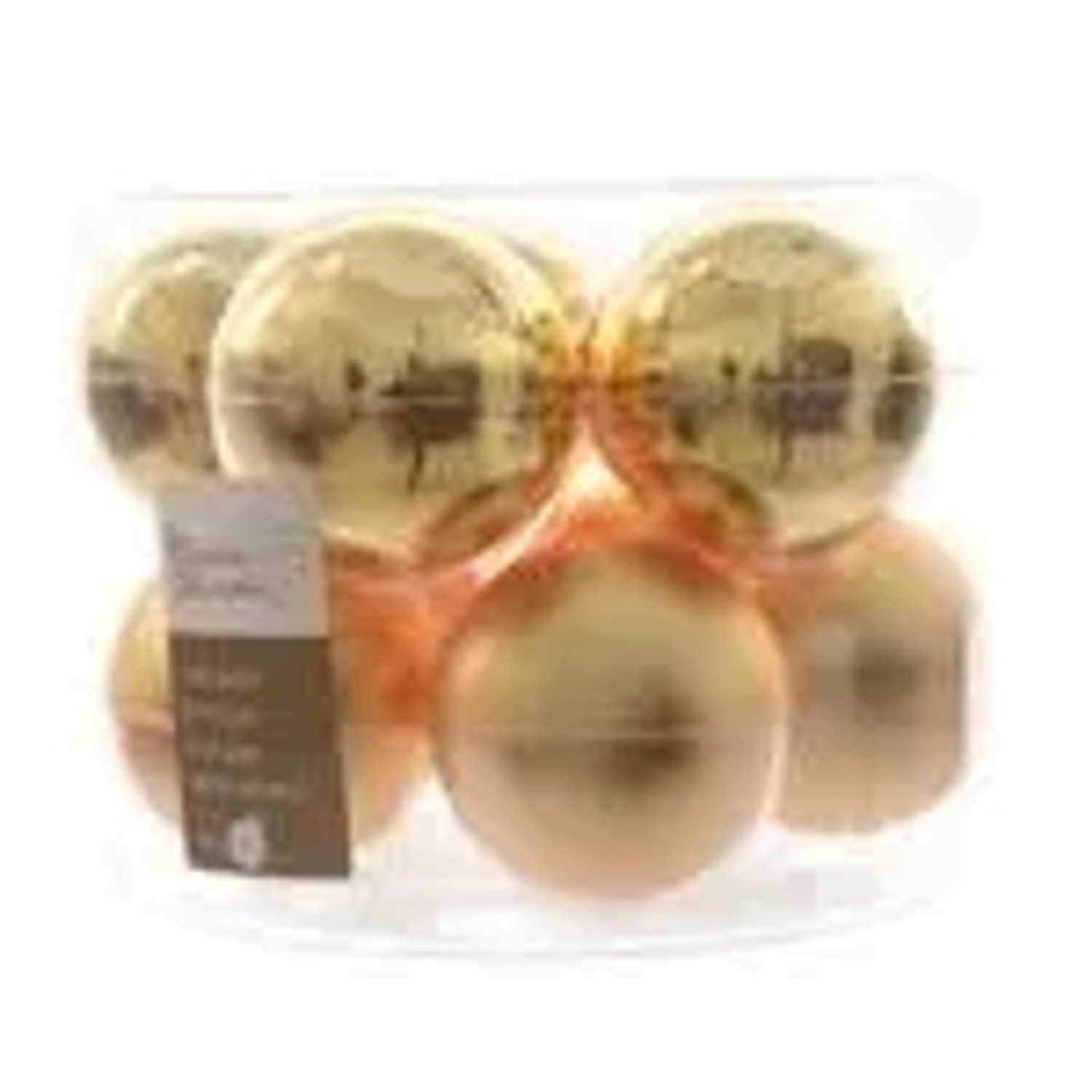 Kaemingk Weihnachtsbaumkugeln Glas  6 cm 10 Stueck Gold Matt Glaenzend