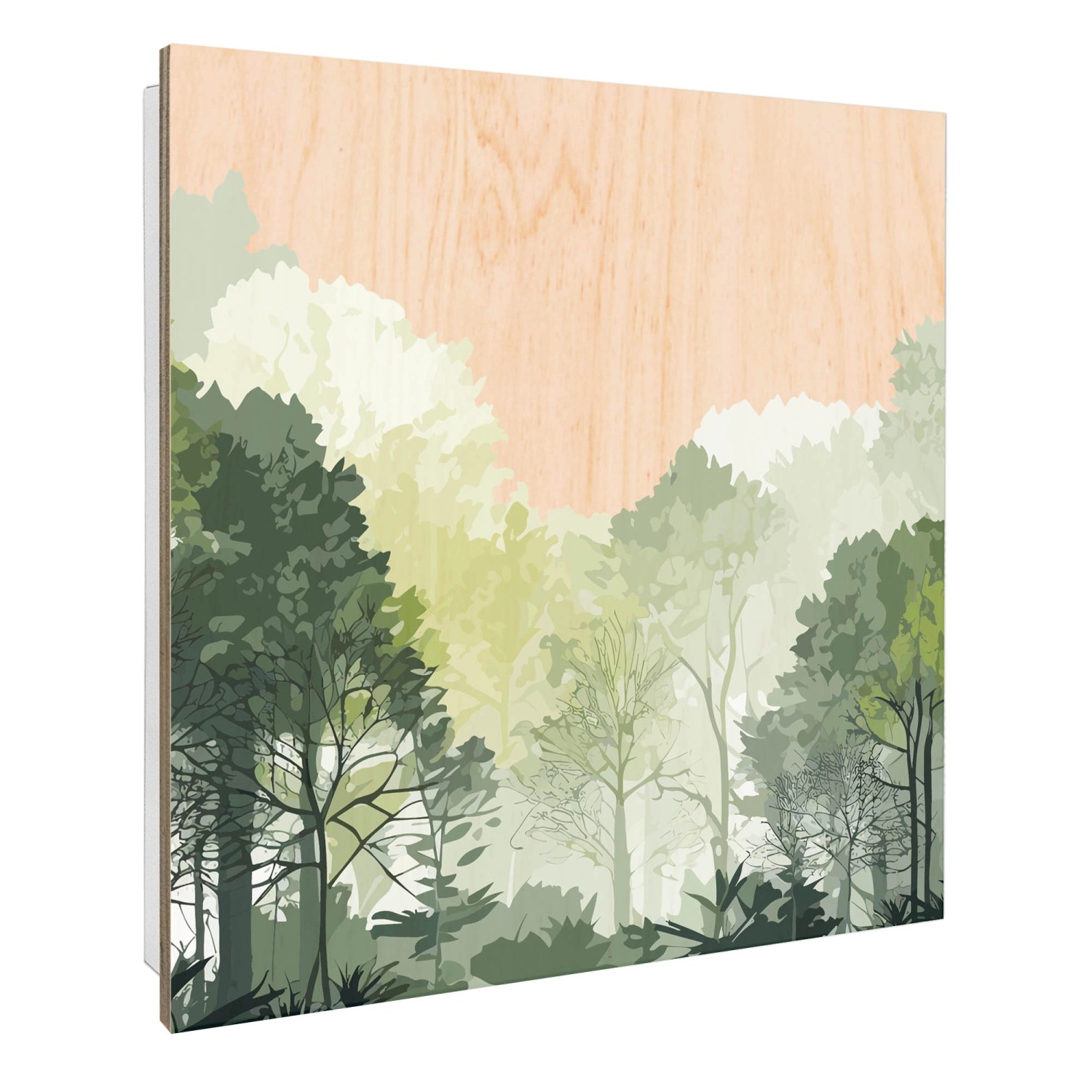Banjado Schlüsselkasten mit Holzfront 30x30cm Weiß Scharnier Links 50 Haken günstig online kaufen