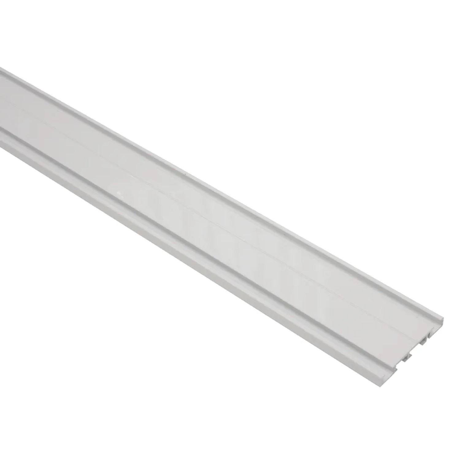 Weiße Gardinia Aluminium Vorhangschiene, 2-läufig, 150 cm lang.