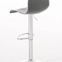 DELUKE Barhocker BERLIN Grau Kunststoff Barstuhl Mit Lehne Tresenhocker Tresenstuhl_4