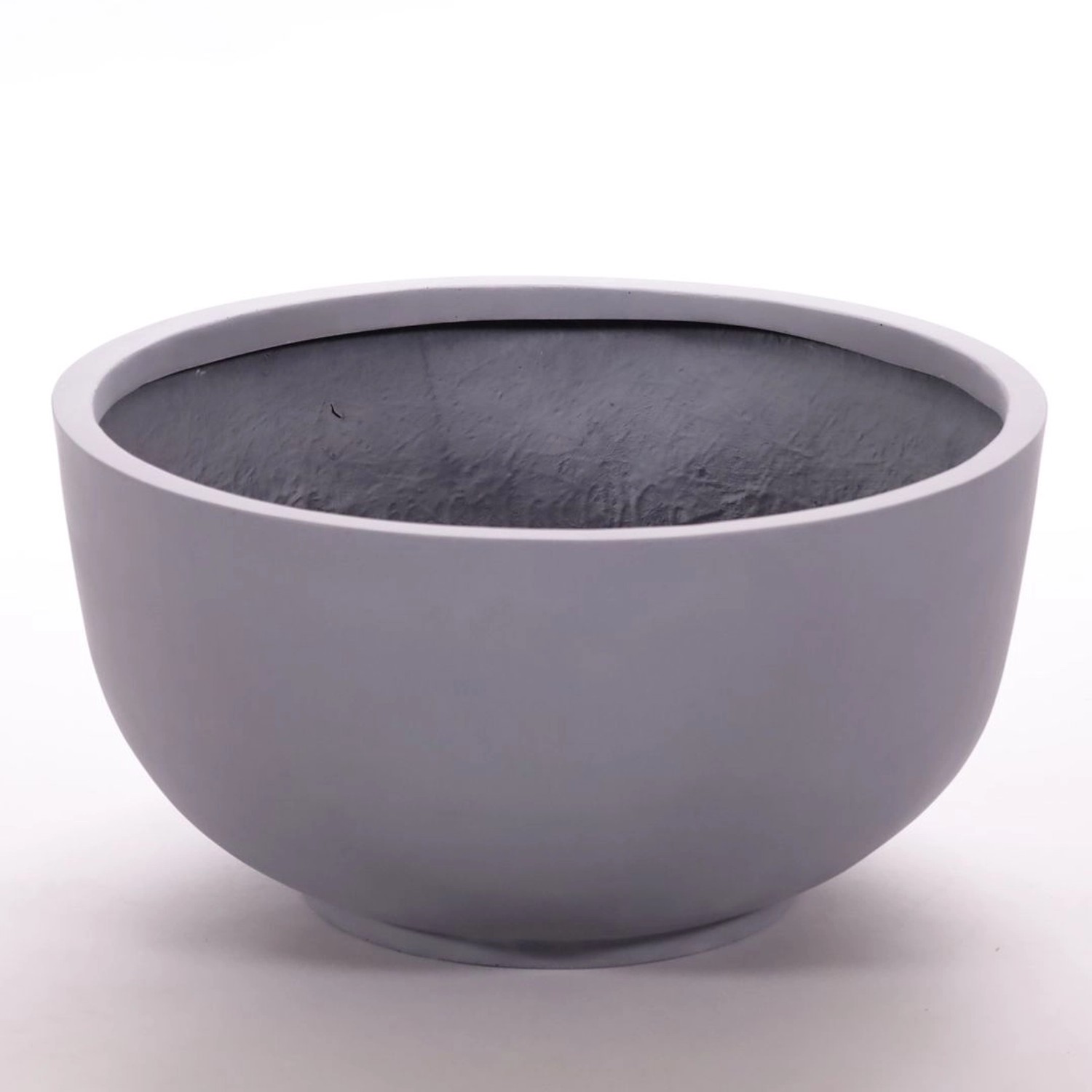 Elegant Einrichten Pflanzkübel Fiberglas Schale-Rund D60xH30cm Grau günstig online kaufen