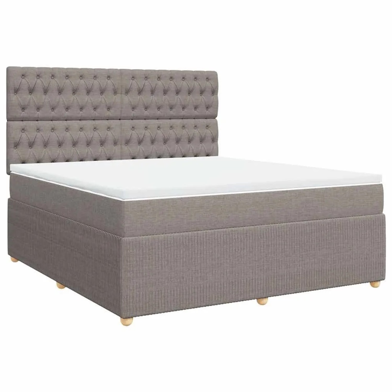vidaXL Boxspringbett mit Matratze Taupe 180x200 cm Stoff 3292146 günstig online kaufen