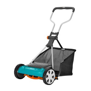 Gardena Spindelmäher Comfort 400 CF: Handrasenmäher mit Fangkorb für präzise Rasenschnitte.