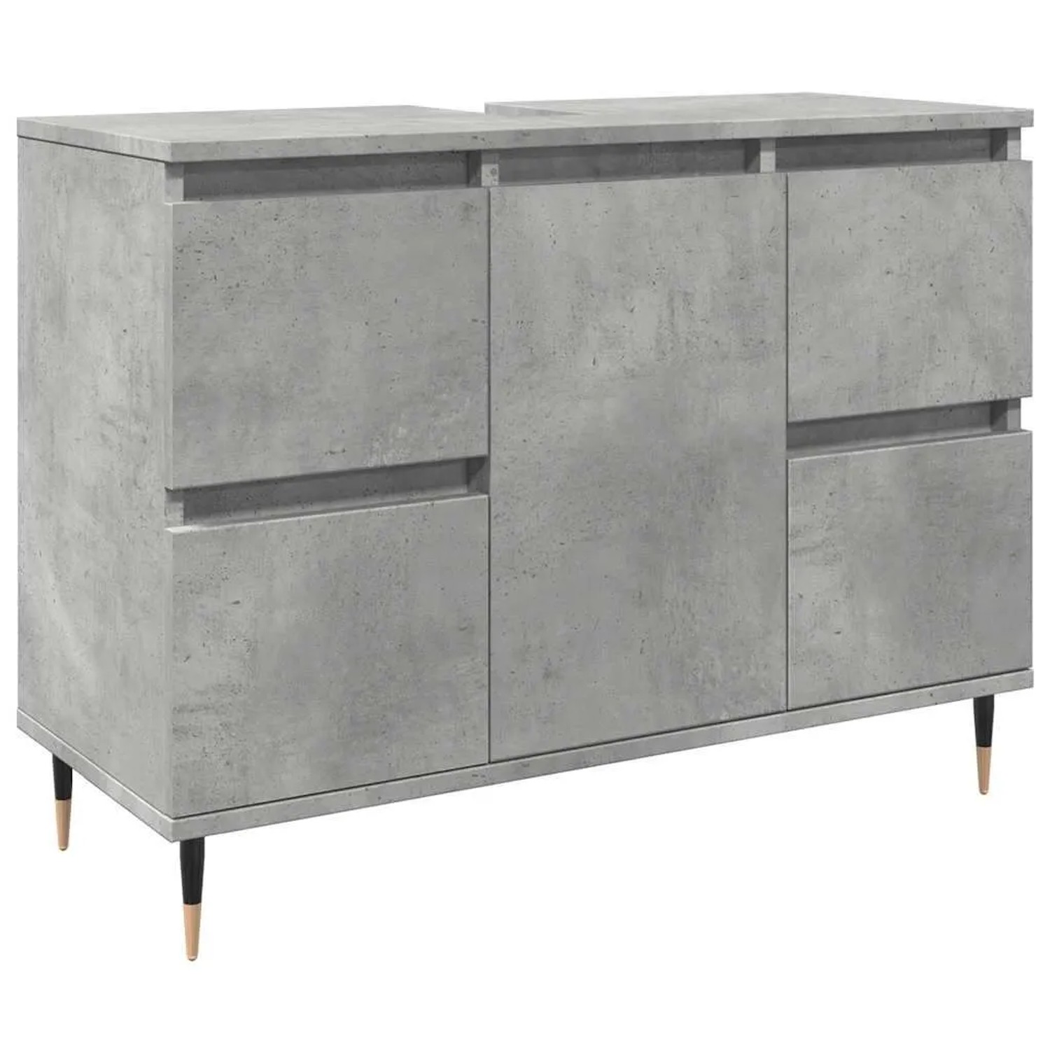 vidaXL Badschrank Betongrau 80x33x60 cm Holzwerkstoff 857231