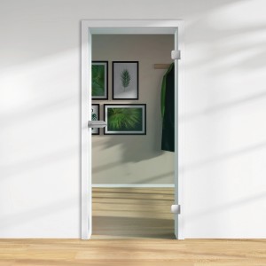 ESG Glasdrehtür Floatglas, DIN links/rechts, 1972x834x8mm, für mehr Licht im Raum.