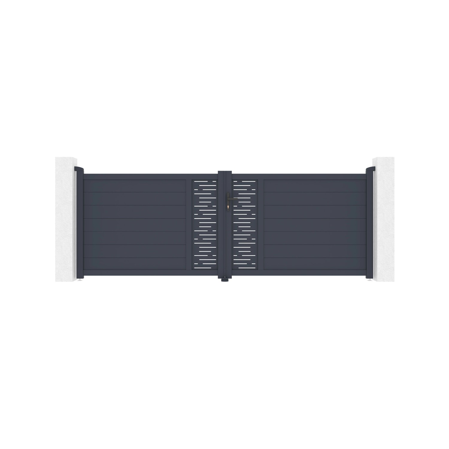 Casanoov Flügeltor 3 5 M Arlberg H 120 Graues Aluminium günstig online kaufen