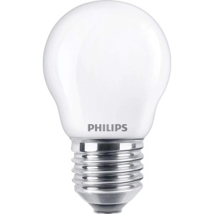 Philips LED-Leuchtmittel E27 Tropfenform, 4,3W, warmweißes Licht.