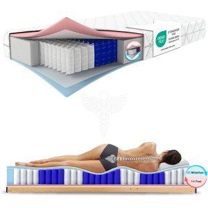 Matratzen Perfekt Taschenfederkernmatratze Berlin Plus 200 x 200 cm Wendematratze 7 Zonen H3/H4