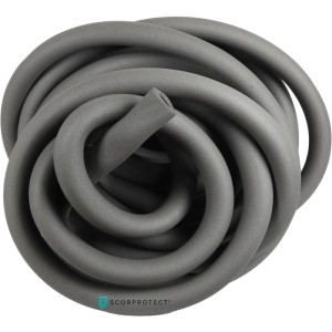 Graue Scorprotect Rohrisolierung aus Kautschuk, 22 mm Durchmesser, 25 Meter Rolle.