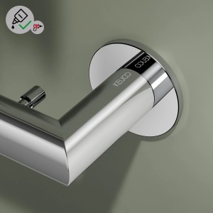 Keuco Klebe-Set 5 für Reva Badaccessoires, verchromte Rosette am Handtuchhalter.