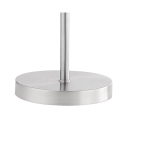 Detailaufnahme: Fuß der Just Light LED-Stehleuchte Dawda aus gebürstetem Stahl.