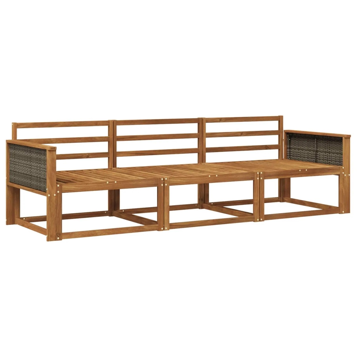 vidaXL Outdoor-Sofagarnitur 3 Stk Natur Massivholz Akazie 3382297