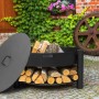 CookKing Deckel für Feuerschale, Ø 82cm, Schwarz. Zubehör aus robustem Stahl.