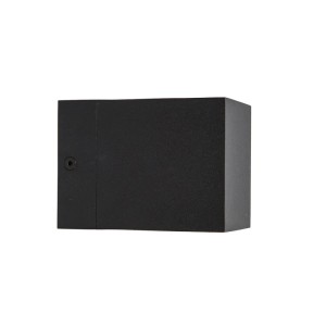 QAZQA moderne Wandleuchte Transfer, schwarz, rechteckig, aus Aluminium. Minimalistisches Design für Innenräume.