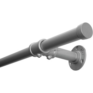 Gardinia Gardinenstange Industrial Home, Ø 25 mm, Silber, 240 cm, im Industrie Design.