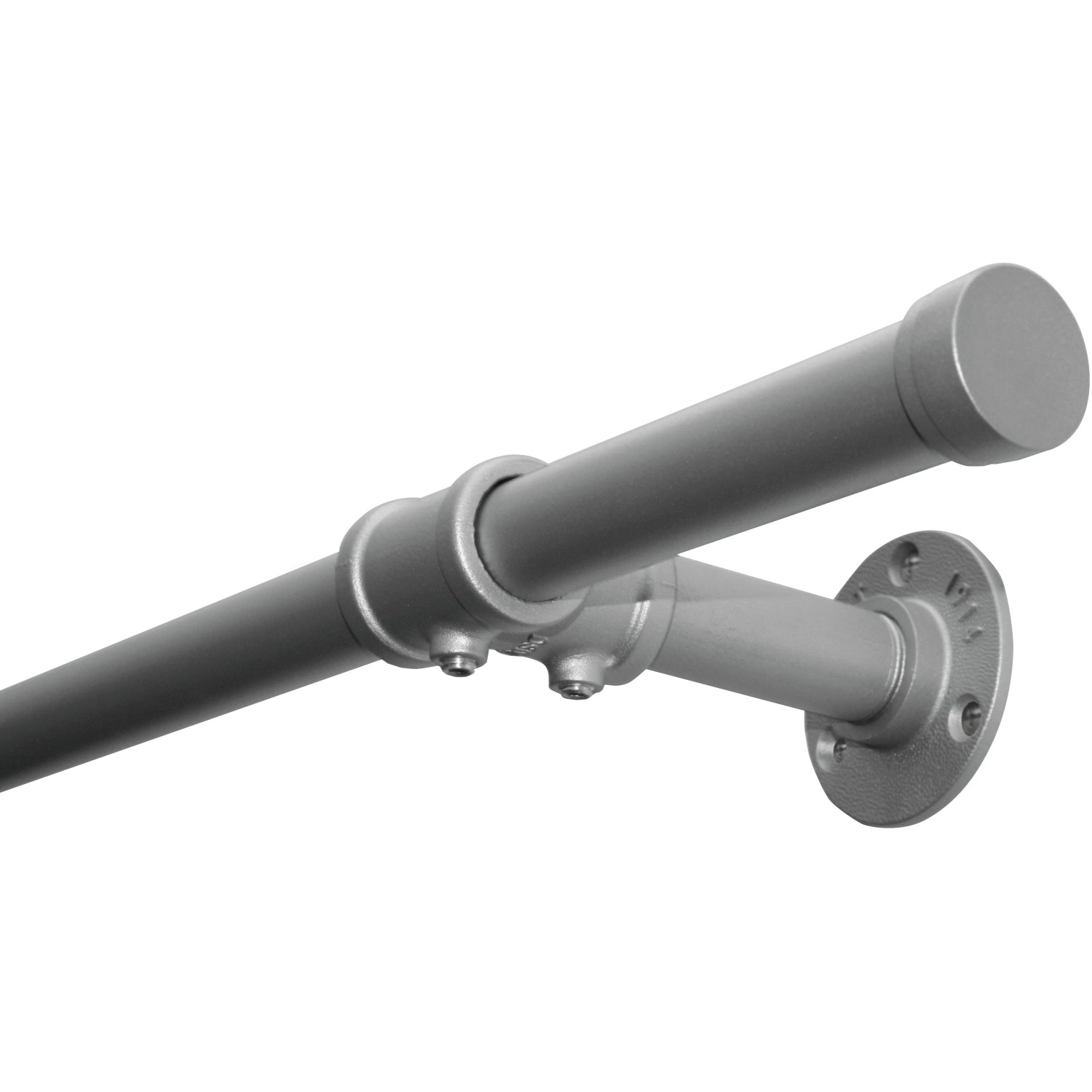 Gardinia Gardinenstange Industrial Home, Ø 25 mm, Silber, 240 cm, im Industrie Design.