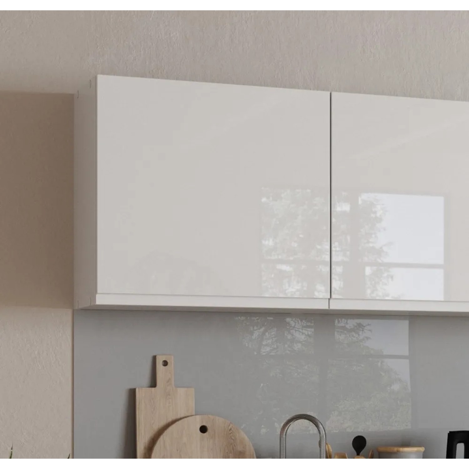 Weißer Held Küchen Hängeschrank Gera, 60 cm, für mehr Stauraum in der Küche.