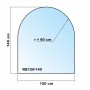 ECOfoxx Funkenschutzplatte Glasbodenplatte Rundbogen 120x140cm Schwarz_2