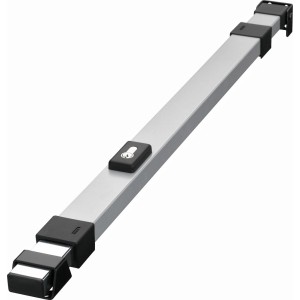 Abus Panzerriegel PR1500: Türsicherung über die gesamte Breite, mit Schloss und beweglichem Riegelrohr.