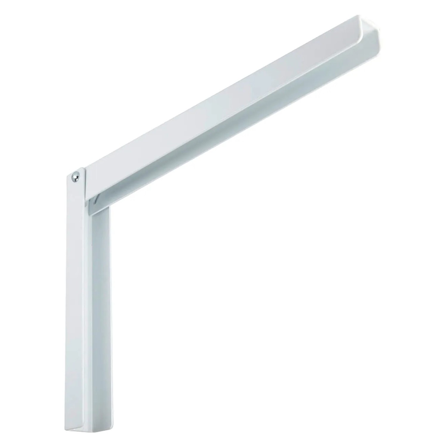 Weiße OBI Klappkonsole Geras, 280 mm, für Regalböden, platzsparend.