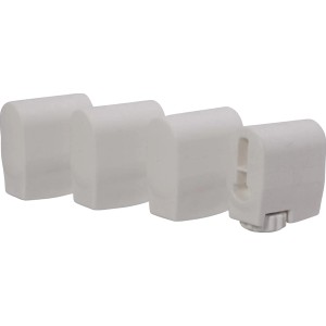 Sieger Fußkappen-Set, 4 weiße Schutzkappen für Gartenmöbel, 25x45mm.