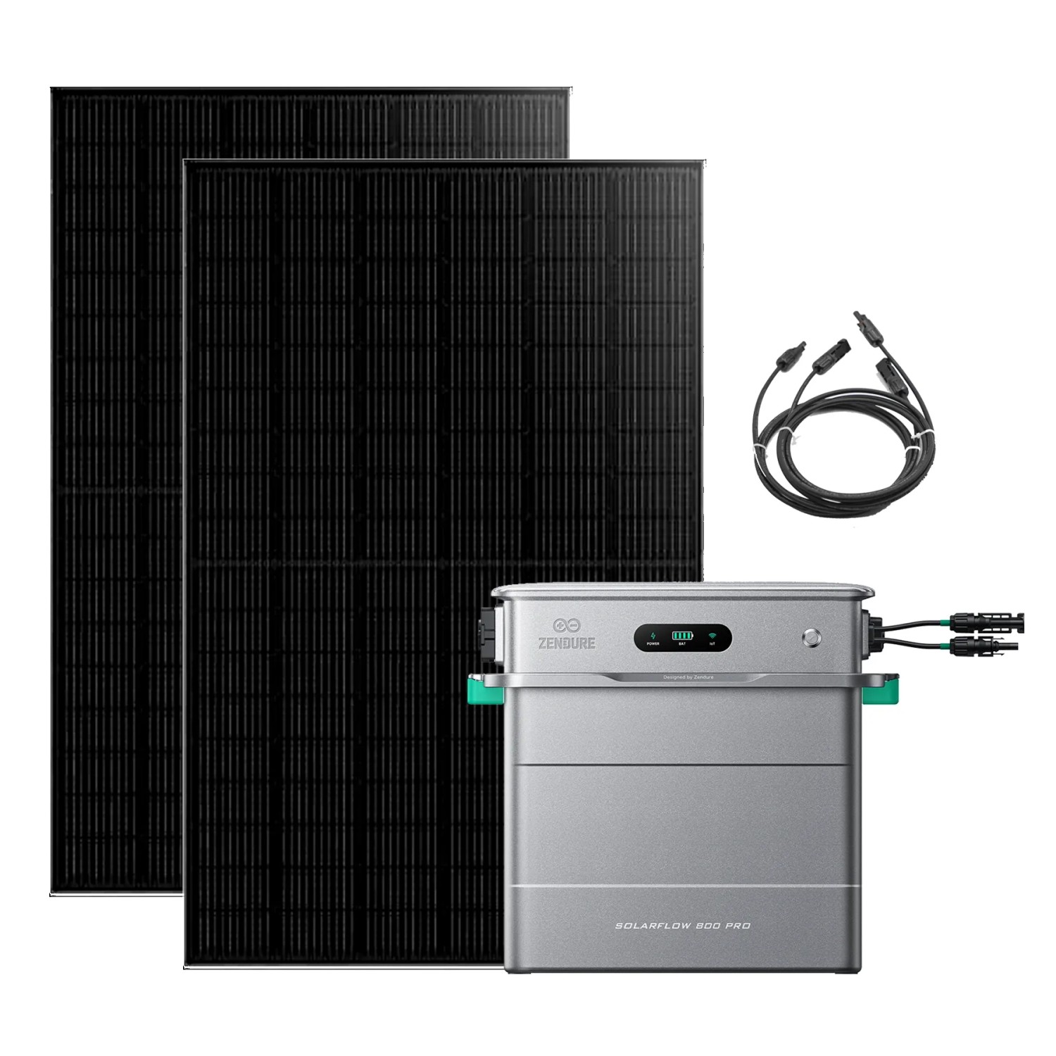 ZENDURE SuperCharged Solarflow 800 Pro Balkonkraftwerk 900W/1800W Inkl. Solarpanels & Ki-Management 890W 890W