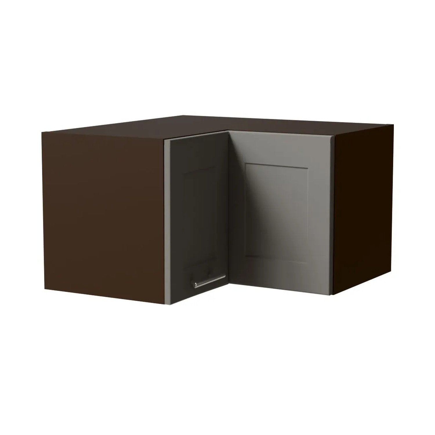 Feldmann-Wohnen Eckhängeschrank Oslo W12/60/36 Lava / Dust Grey Matt 60 / 60 / 36cm