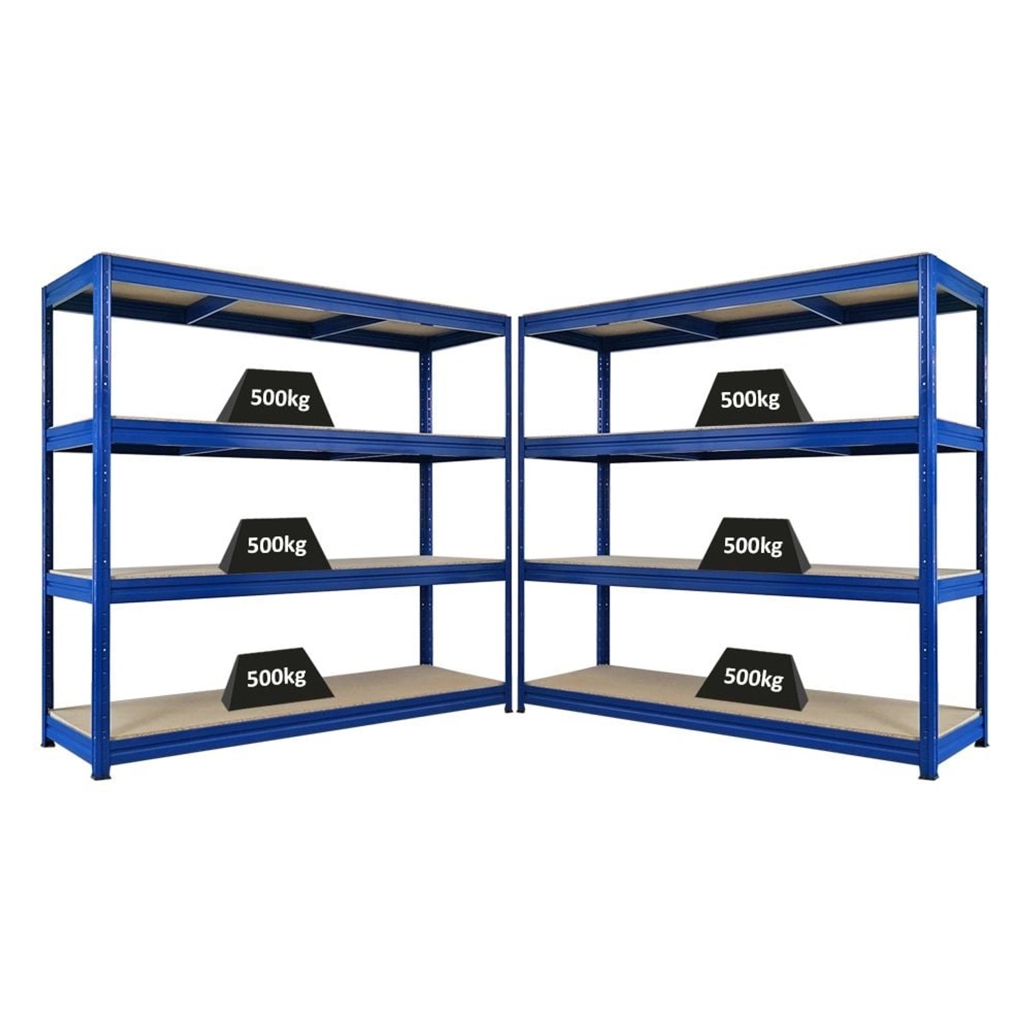PROREGAL Mega Deal 2x Schwerlastregal Dino HxBxT 180x200x60cm 4 Spanplatten günstig online kaufen