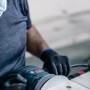Bosch Expert M480 Netzschleifblatt K240, 125mm Durchmesser im Einsatz mit Exzenterschleifer.