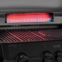 Enders Gasgrill Monroe Pro 4 SIKR Turbo Shadow mit Infrarot-Backburner in Betrieb.