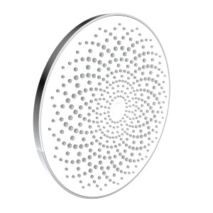 Schütte Kopfbrause Capri, Ø 26 cm, Chrom/Weiß. Runde Duschbrause mit Antikalk-Noppen.