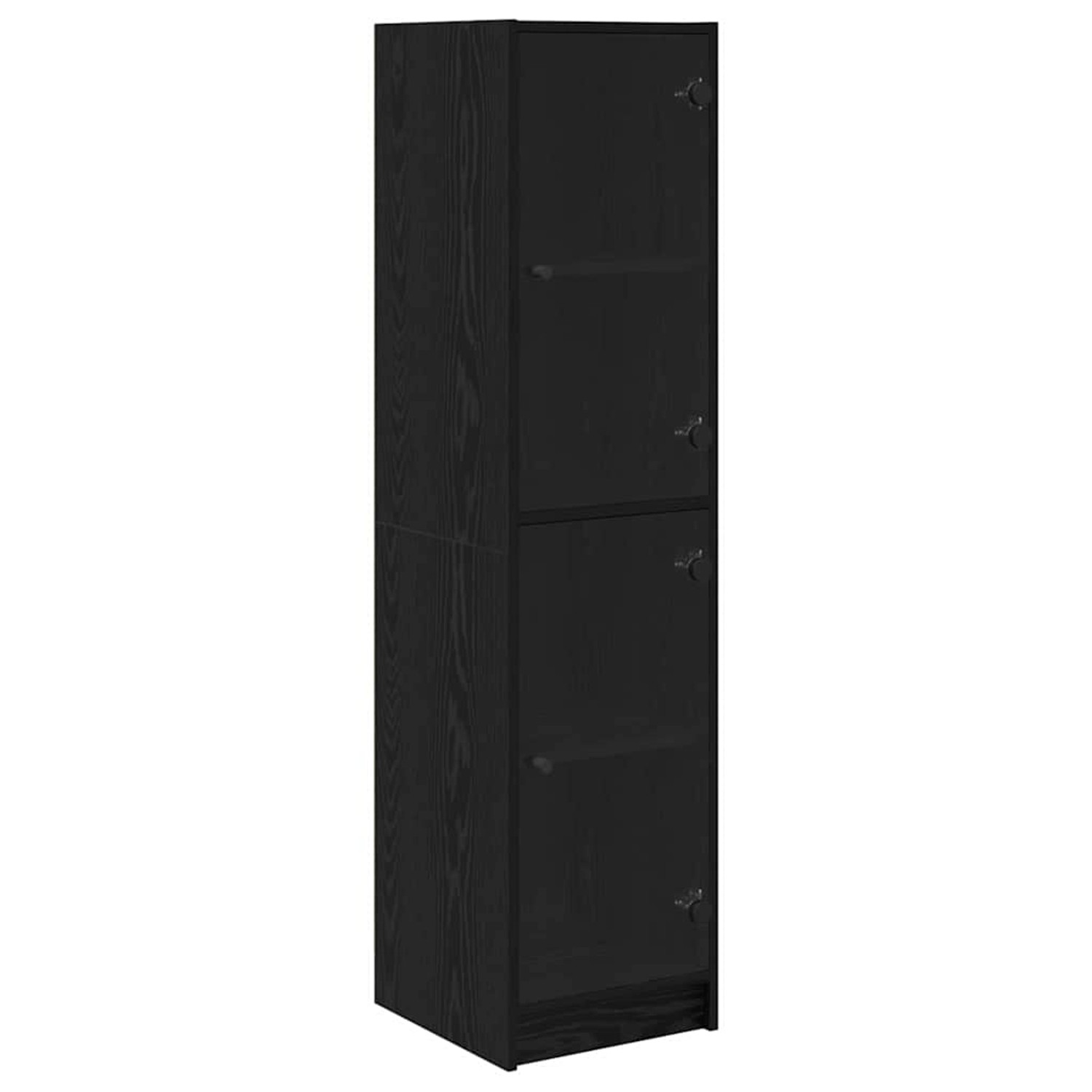 vidaXL Highboard Schwarz Eichen-Optik 35 x 37 x 142 cm Holzwerkstoff 882903 günstig online kaufen
