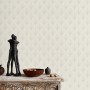 Beige Vliestapete Erismann Versailles Antoinette mit glänzender Fächerstruktur.