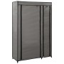 Grauer vidaXL Faltschrank (110x45x175 cm) aus Stoff mit Reißverschlüssen.