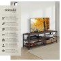 Tectake Tv Regal Chicago Industrial Style Holz und Stahl 141 x 41 50 x 50 50 cm Industrial Holz Dunkel Rustikal_2