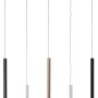 Moderne LED-Pendelleuchte Cembalo, 5-flammig in Braun/Kaffee, für stilvolle Beleuchtung.
