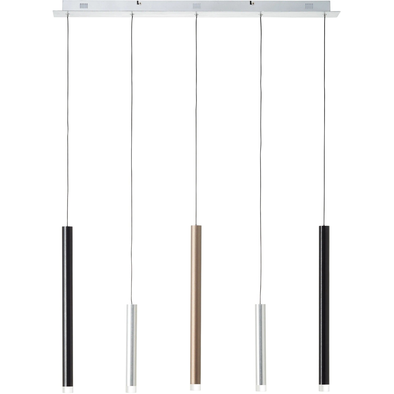 Moderne LED-Pendelleuchte Cembalo, 5-flammig in Braun/Kaffee, für stilvolle Beleuchtung.