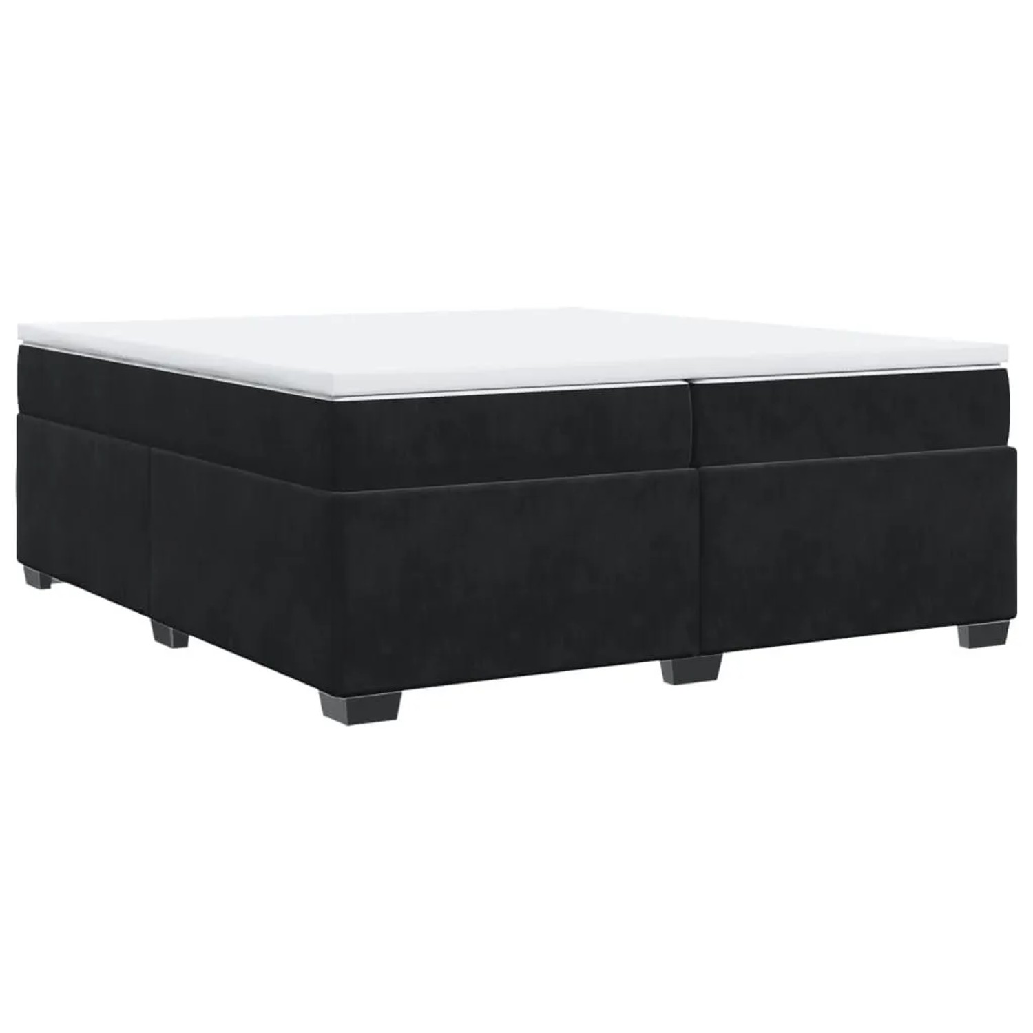 vidaXL Boxspringbett mit Matratze Schwarz 200x200 cm Samt 3285307 günstig online kaufen