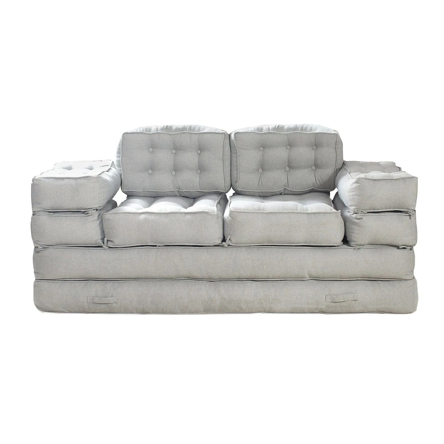 Vente-unique Modulierbares Sofa Dilako Grau 195 cm