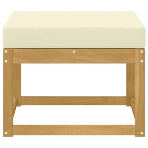 vidaXL Outdoor Hocker Massivholz Akazie Weiß 901453